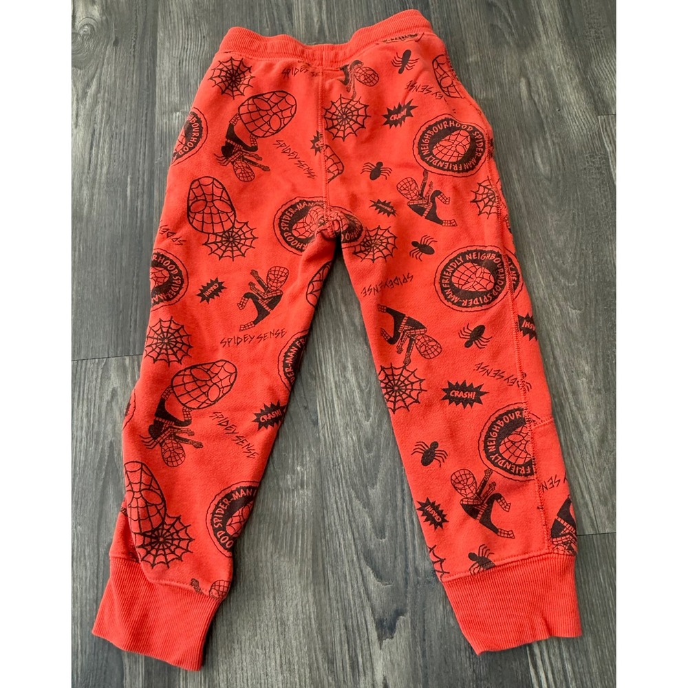 Boys XS marvel spotted zebra spiderman sweatpants joggers back to school comfy